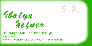 ibolya hefner business card